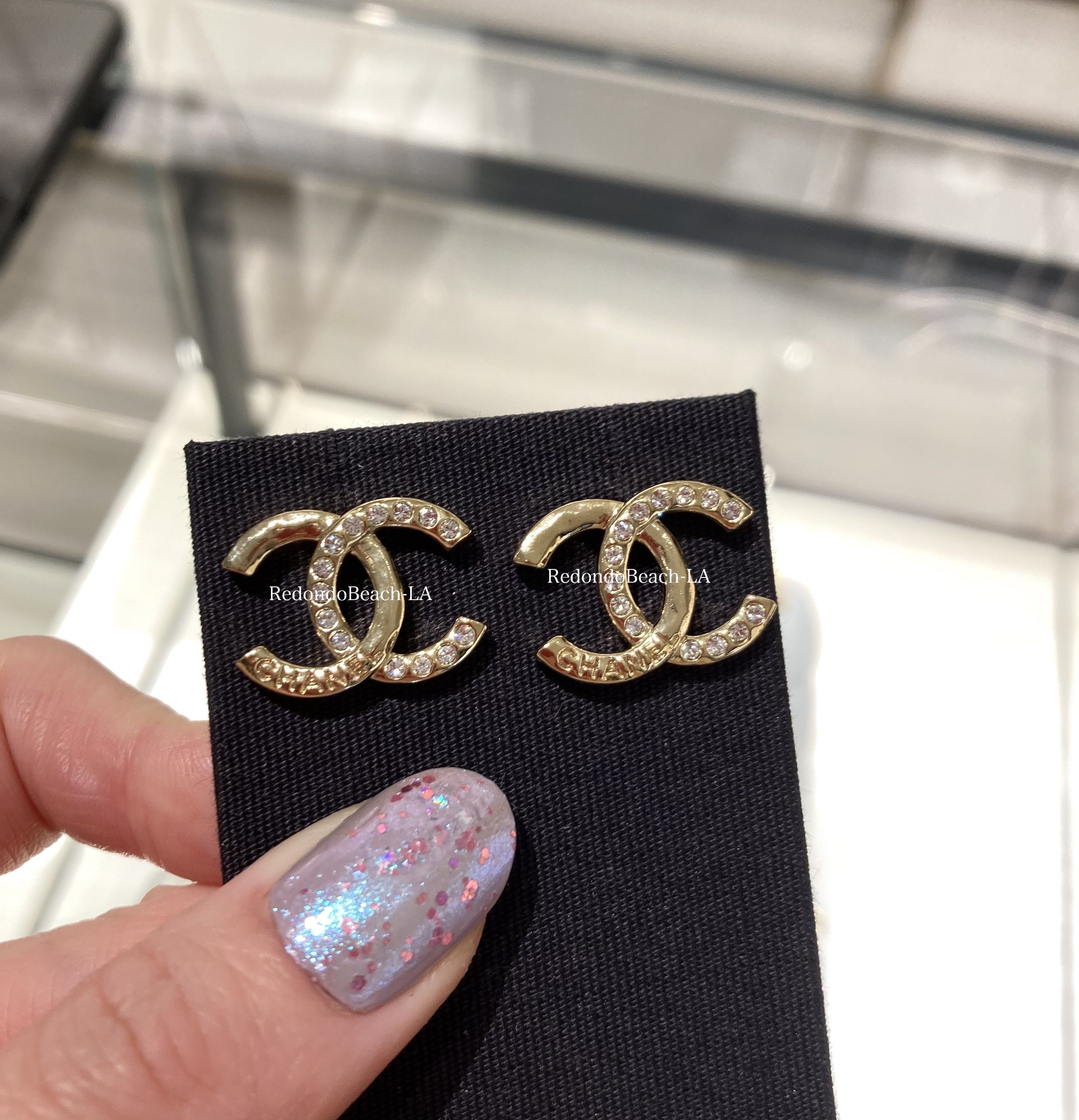 煌めくシャンパンゴールド】CHANEL☆ピアス☆ギフトにも最適 (CHANEL