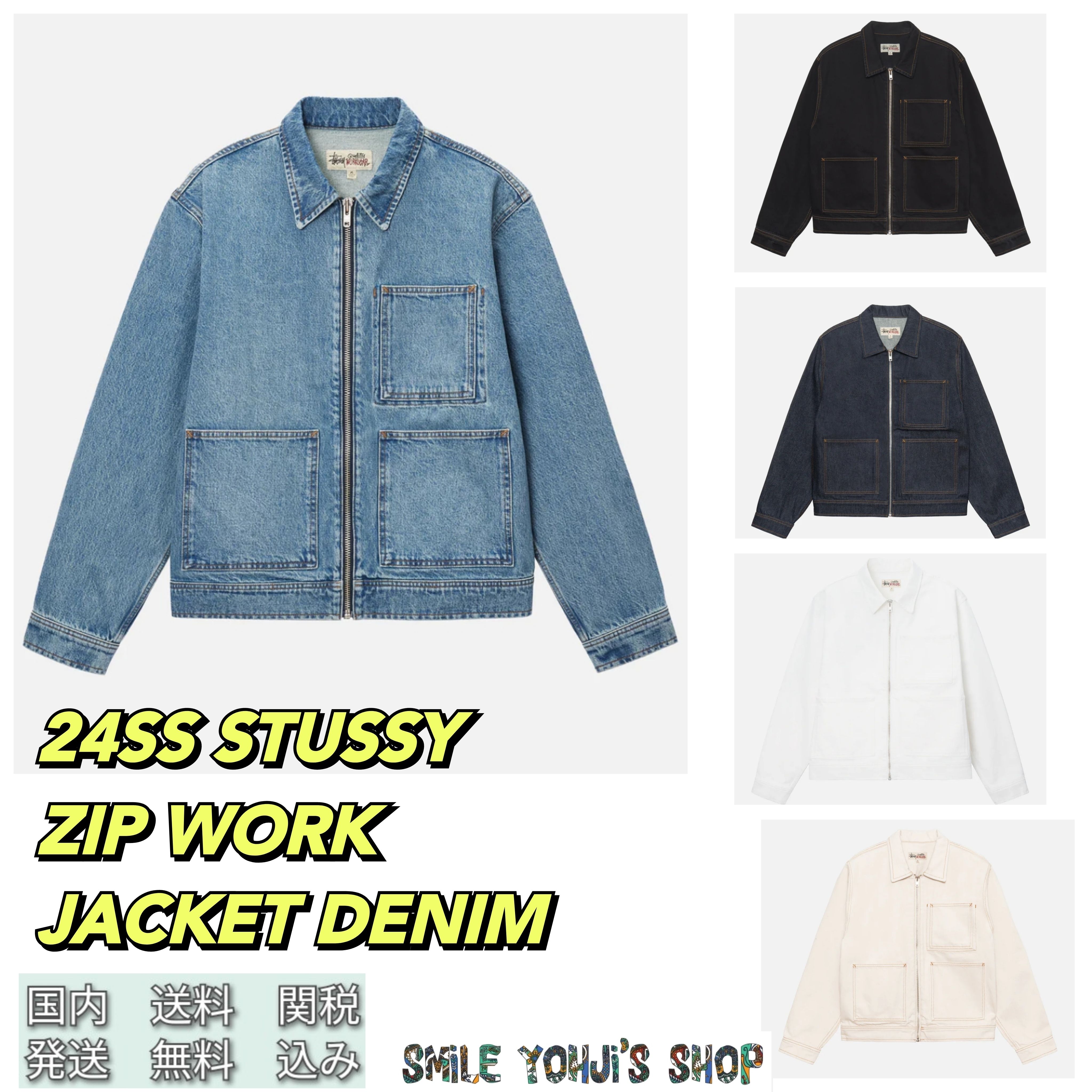 専用 美品✨STUSSY メンズ デニム ジップアップ ワークジャケット L