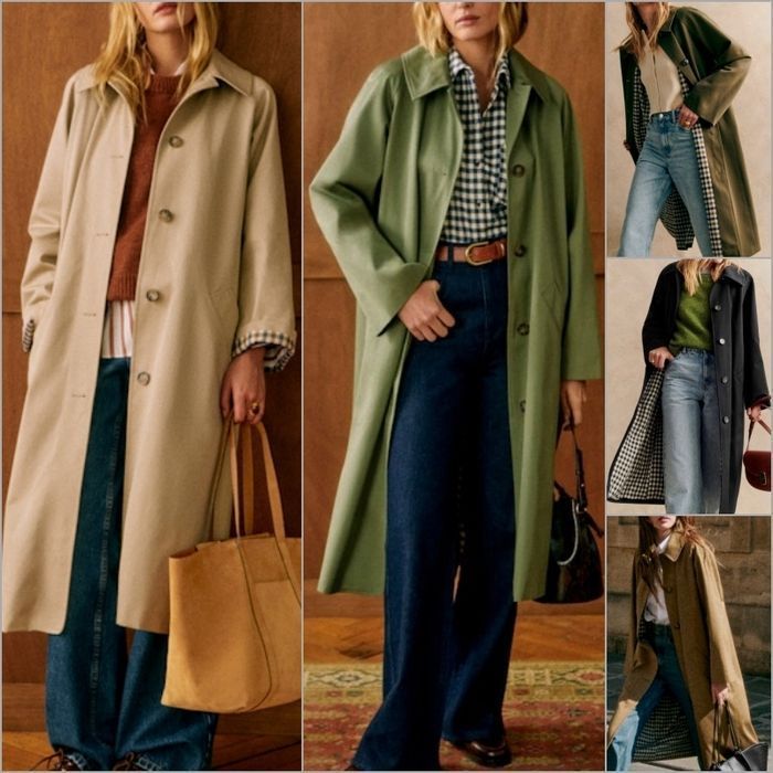 安心の国内配送】セザンヌ クラシック フレンチトレンチコート (SEZANE