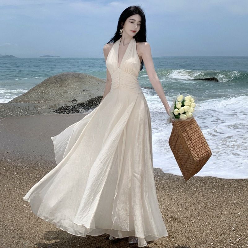 ワンピース サマードレス ロング リゾート パーティー 結婚式 夏
