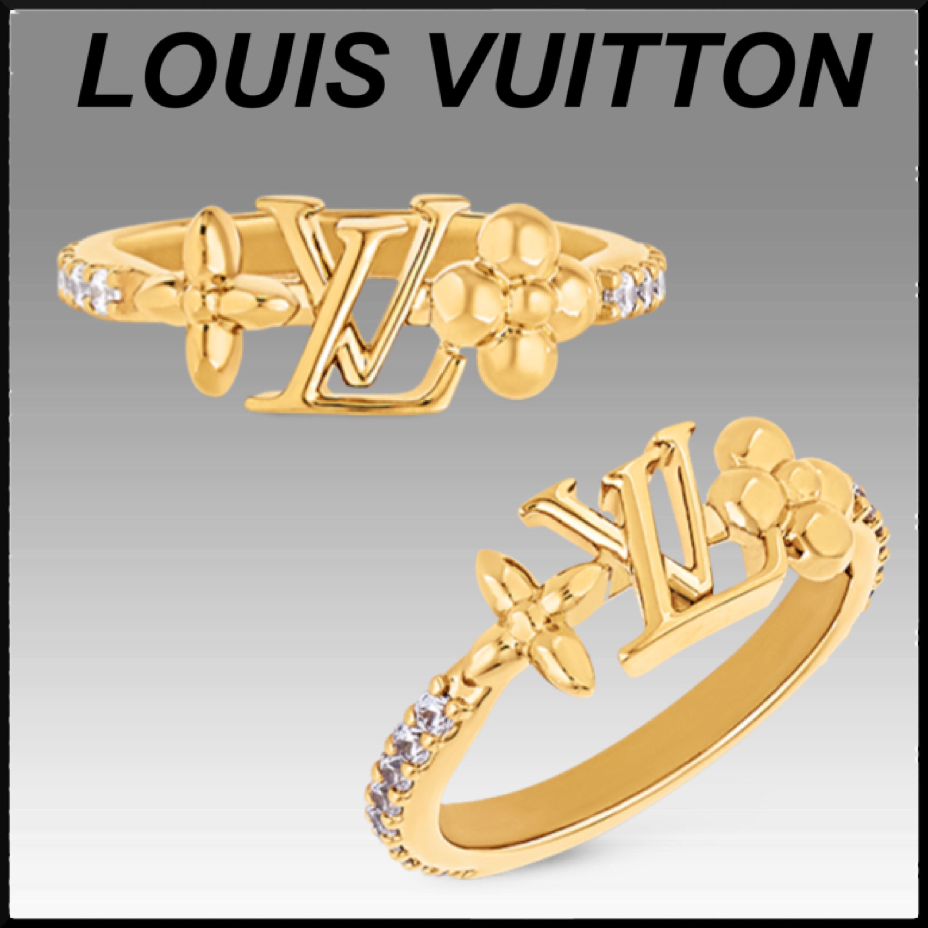 大人気☆Louis Vuitton リング LV アイコニック ゴールドカラー (Louis