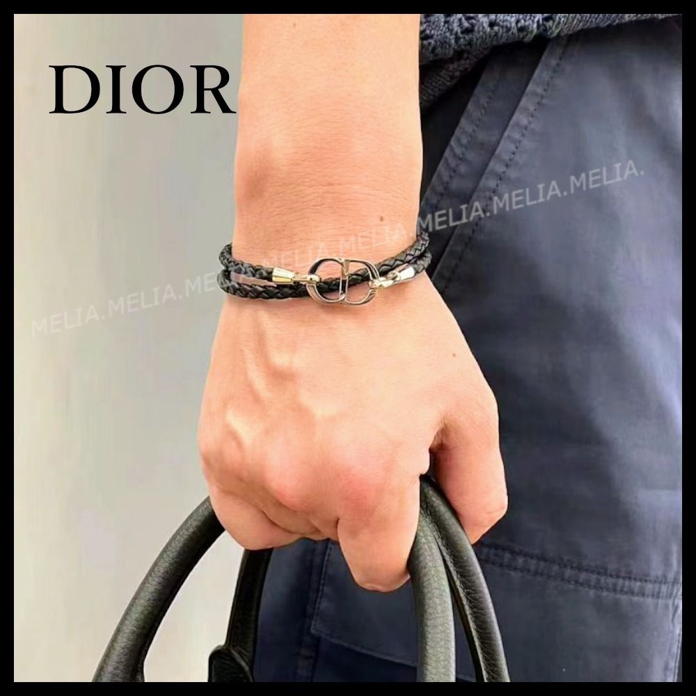 ギフトやご褒美に◇】CD Icon ブレイドレザー ブレスレット (Dior
