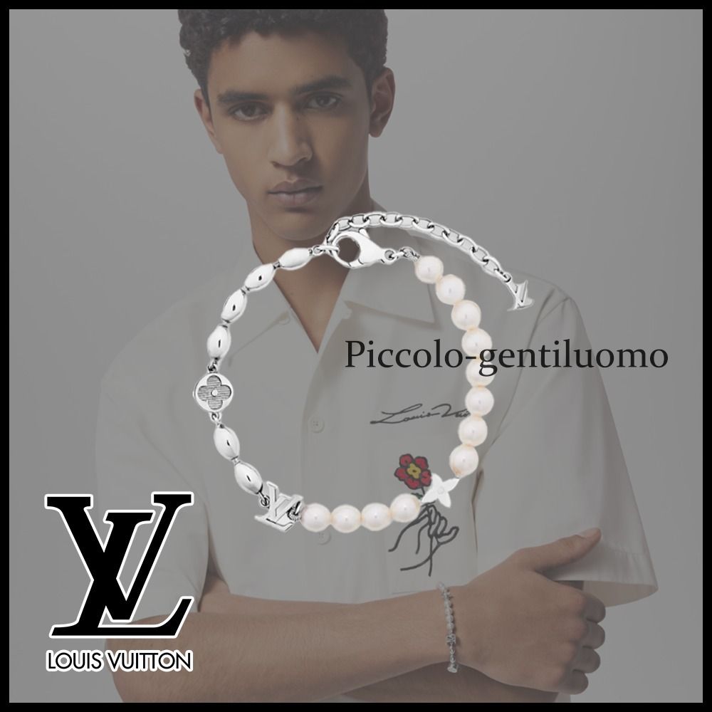 アシンメトリーなデザイン】ルイヴィトン パール ブレスレット (Louis