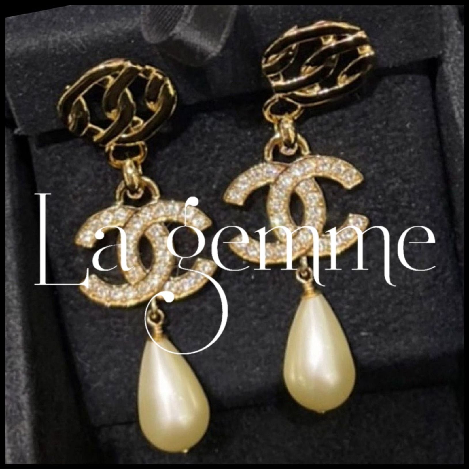 2024SS☆送料無料！【CHANEL シャネル】CCロゴ ピアス ビジュー