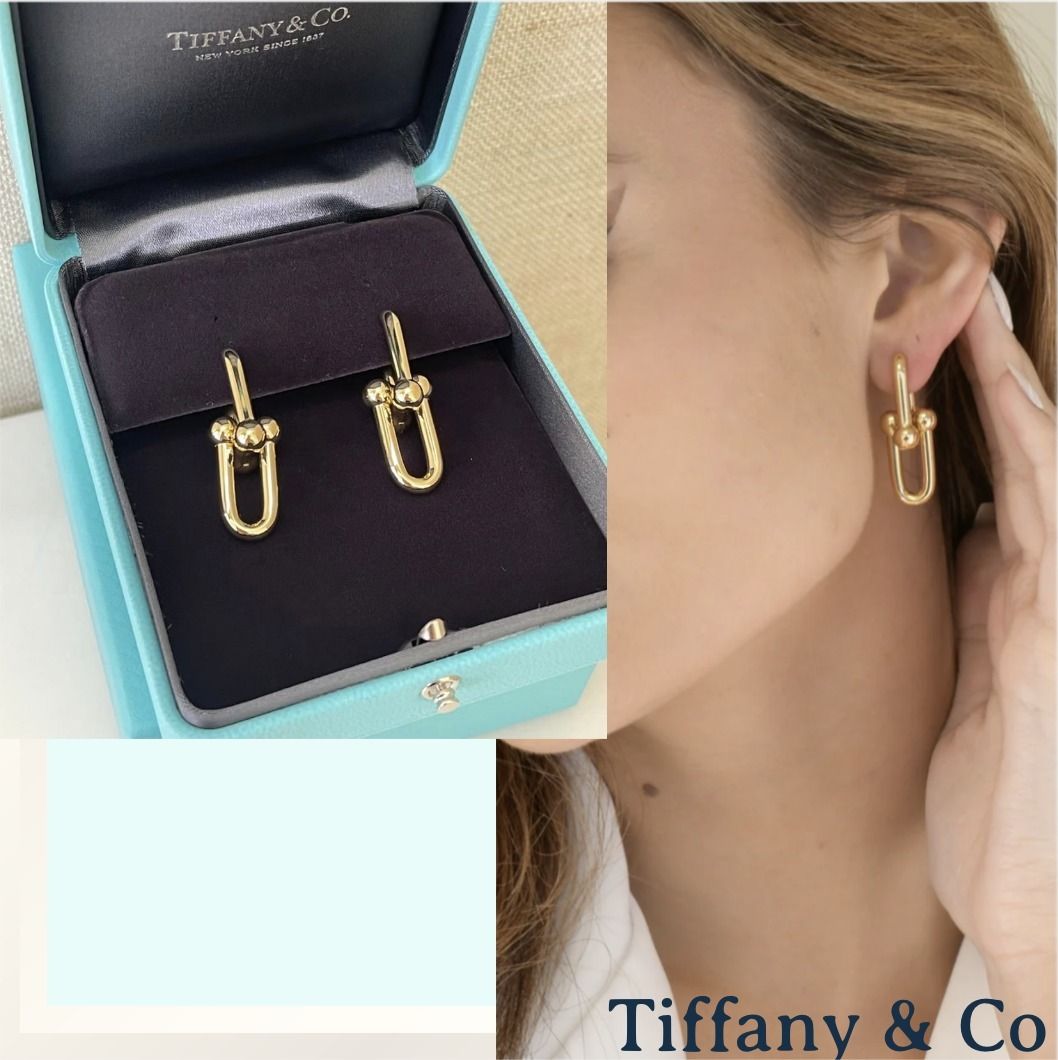☆Tiffany＆Co☆ティファニーハードウェアラージリンクピアス YG