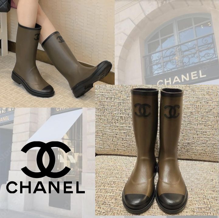 chanel レインシューズ