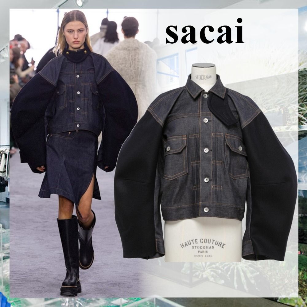 国内より1WEEK【sacai】Denim x Wool Melton Jacket (sacai/ジャケット