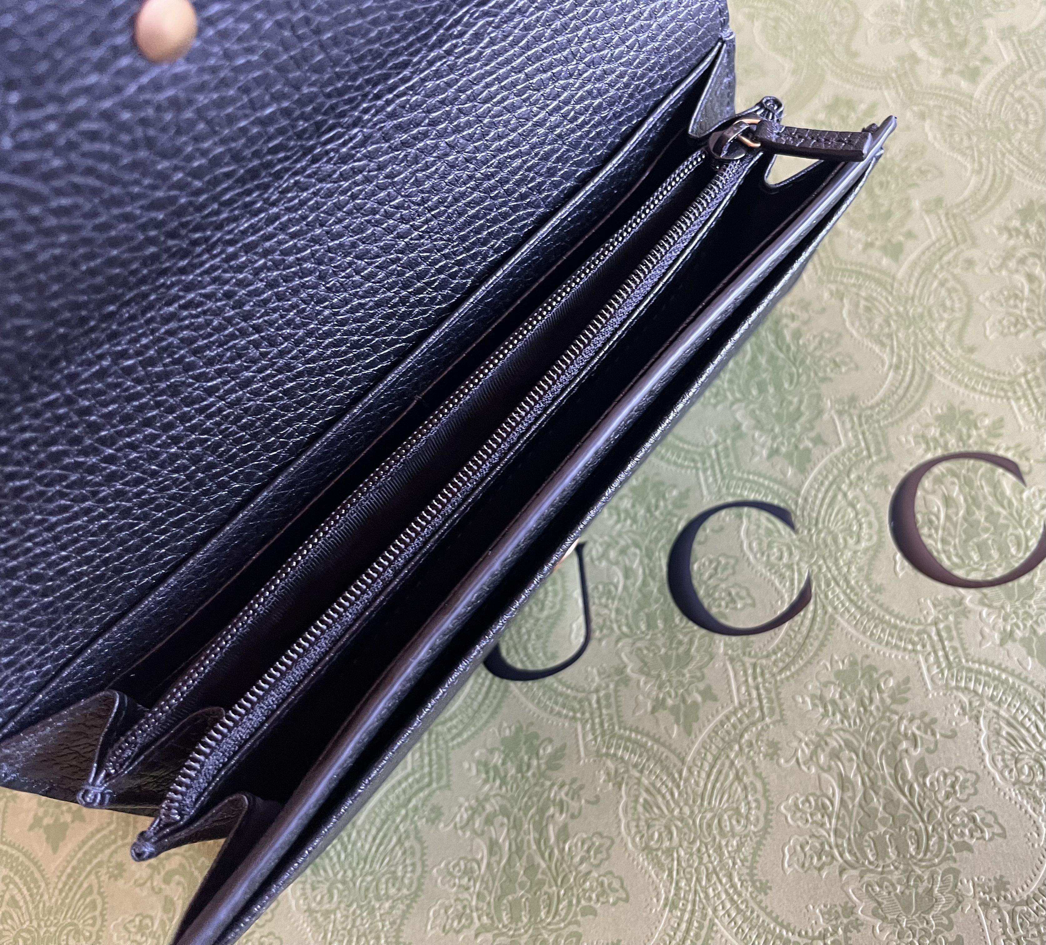 GUCCI】グッチ GGマーモント長財布 ブラック 779776 A7MOT (GUCCI/長