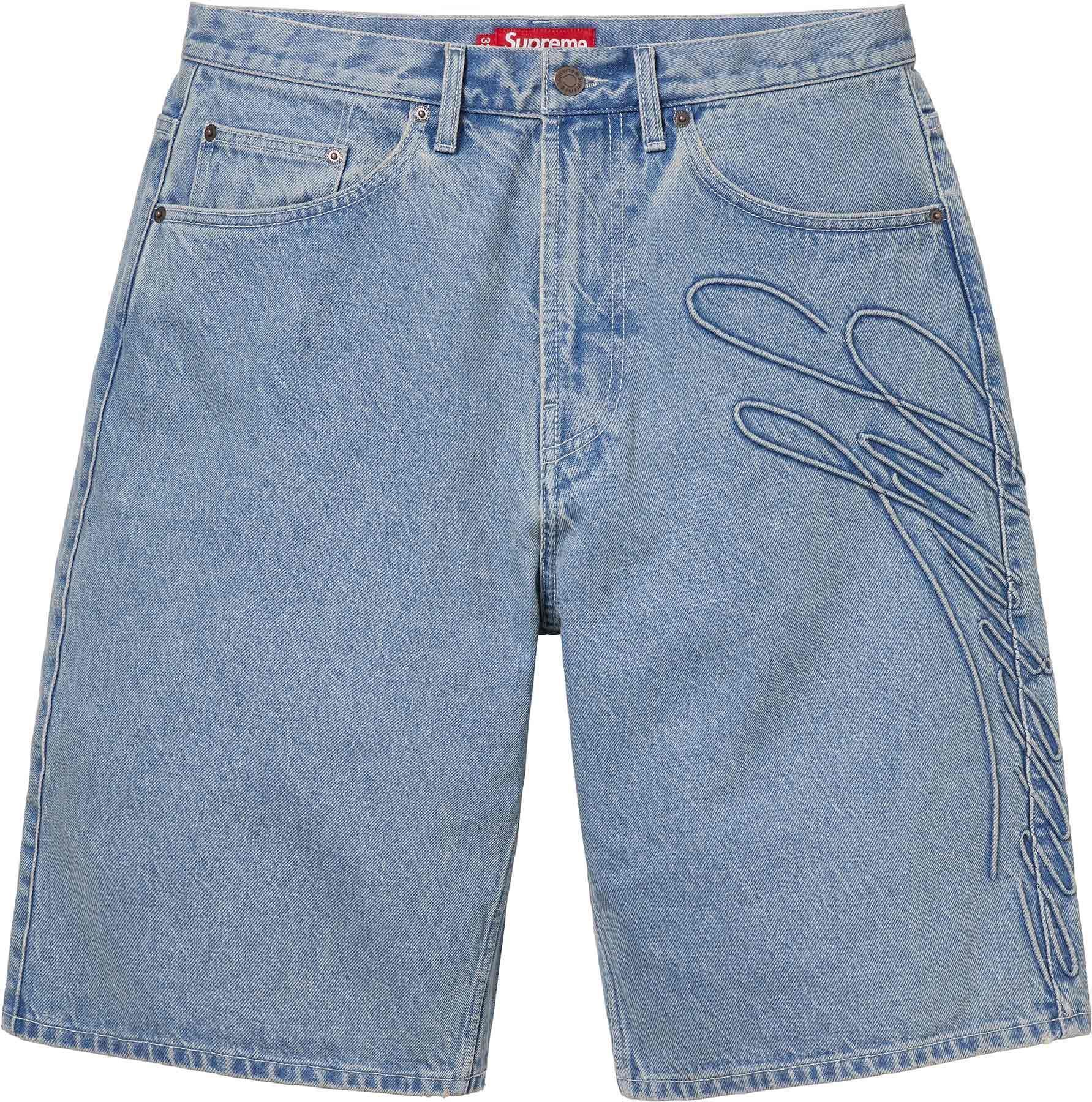 SUPREME SCRIPT BAGGY DENIM SHORTシュプリームバギーショーツ