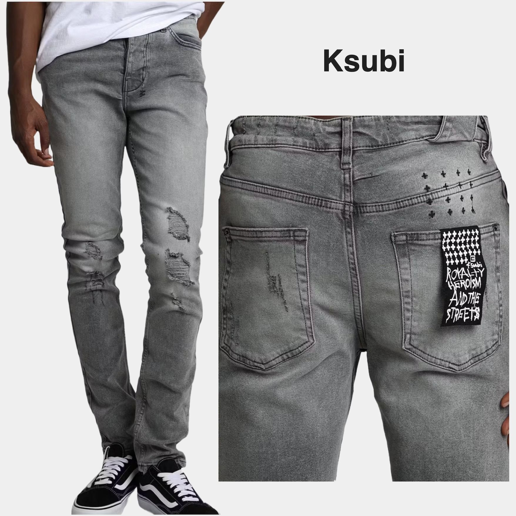 ◇KSUBI◇Chitch Prodigy Trashed スリムフィットデニムジーンズ