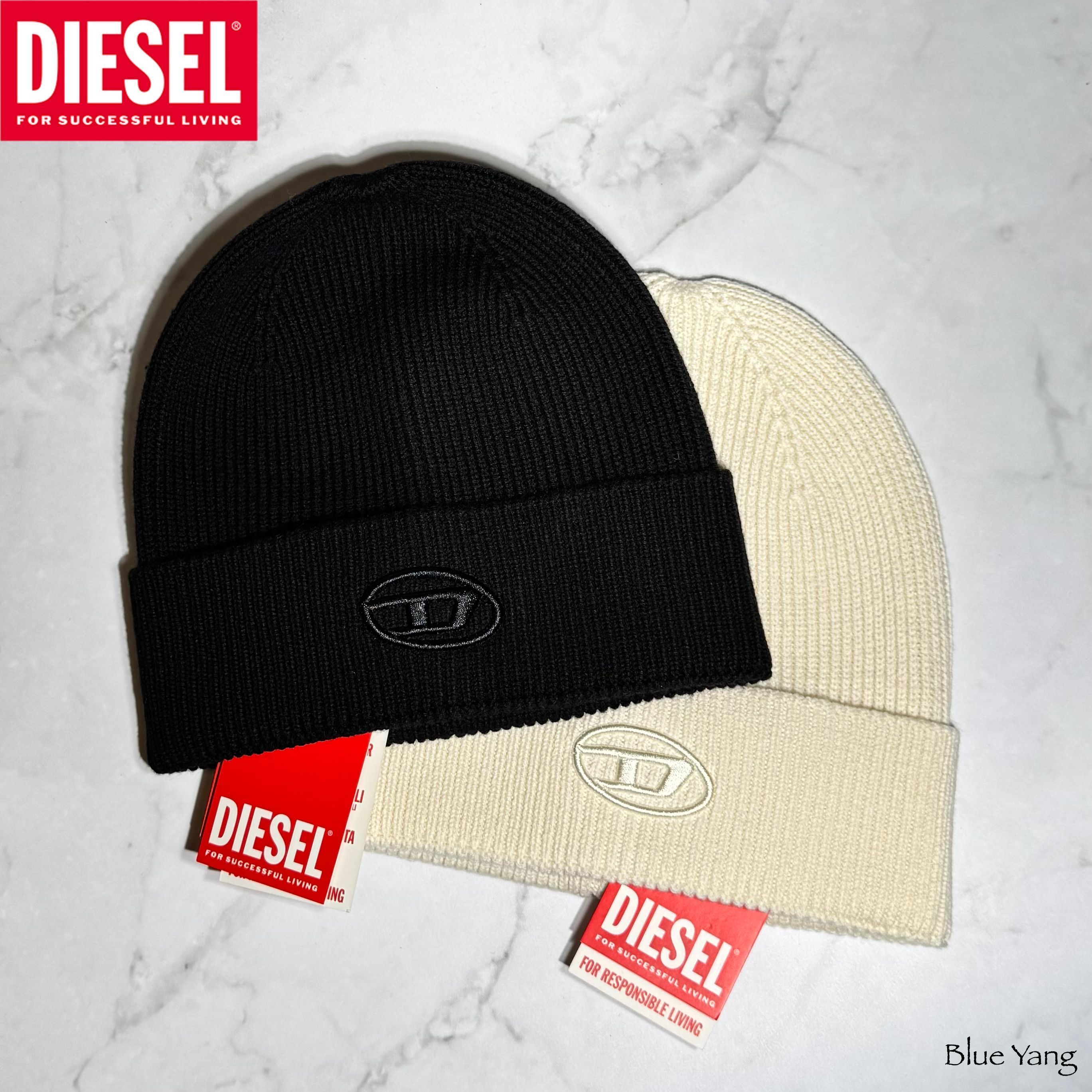 DIESEL 】 K-Coder-Fully B ロゴ ニット帽 (DIESEL/ニットキャップ