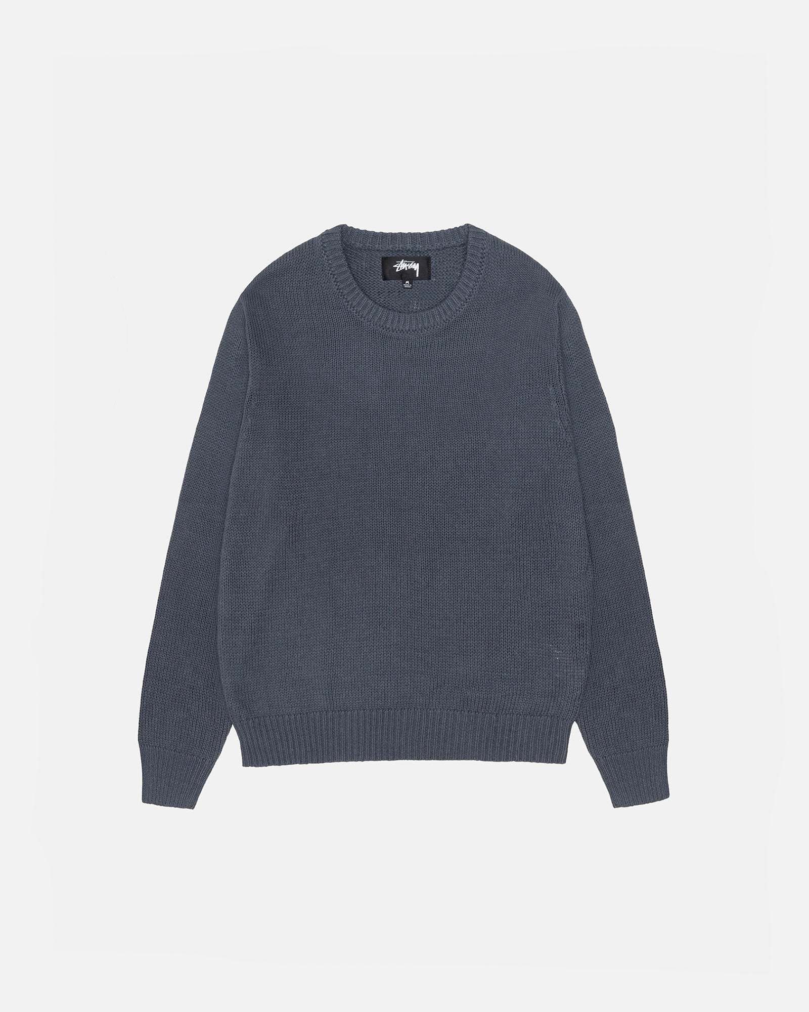 ステューシー】Stussy Surfman Icon Cotton Linen Crew Blue (STUSSY