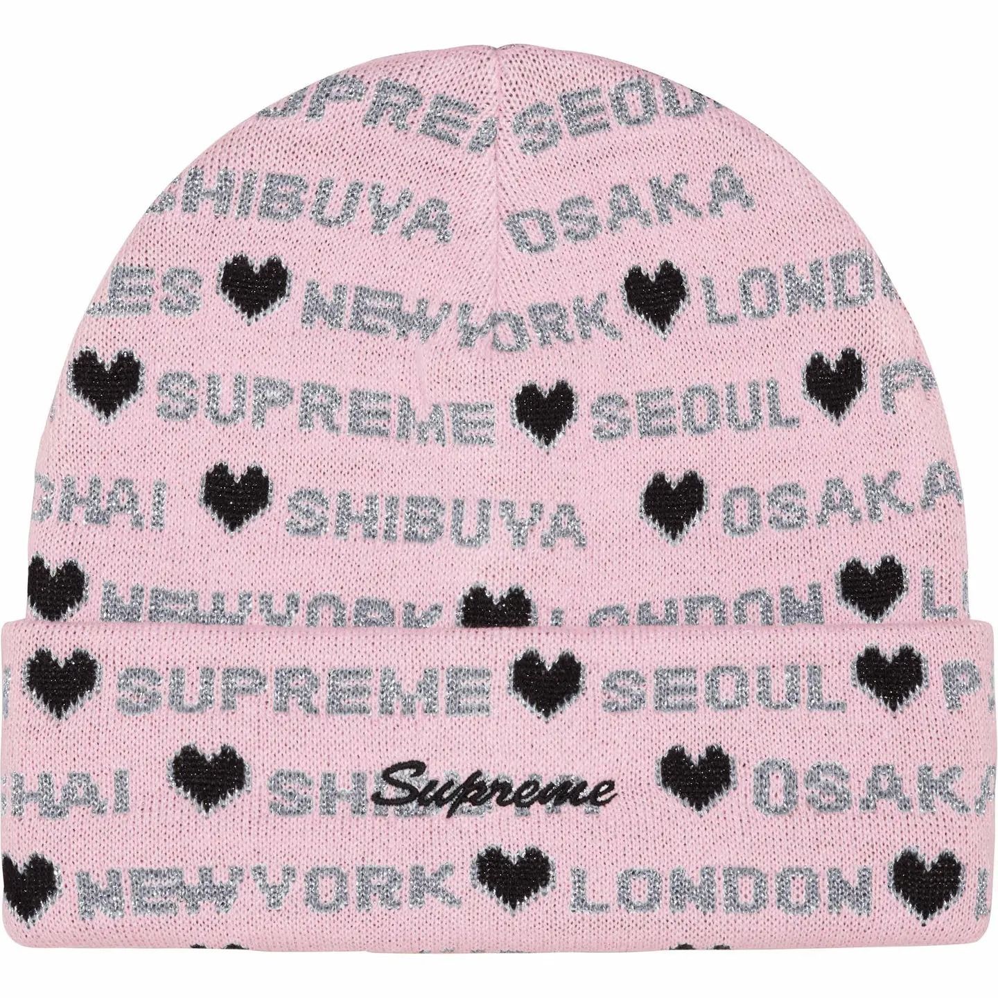 Supreme】Hearts Beanie Light Pink - 24FW (Supreme/ニットキャップ