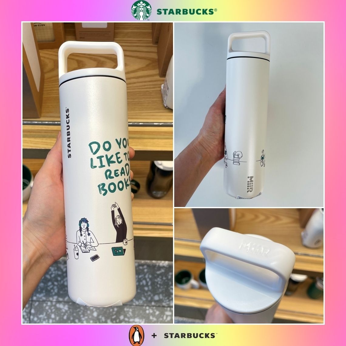 韓国スタバ】x BookClub☆SS Miir WideBottle Tumbler 591ml