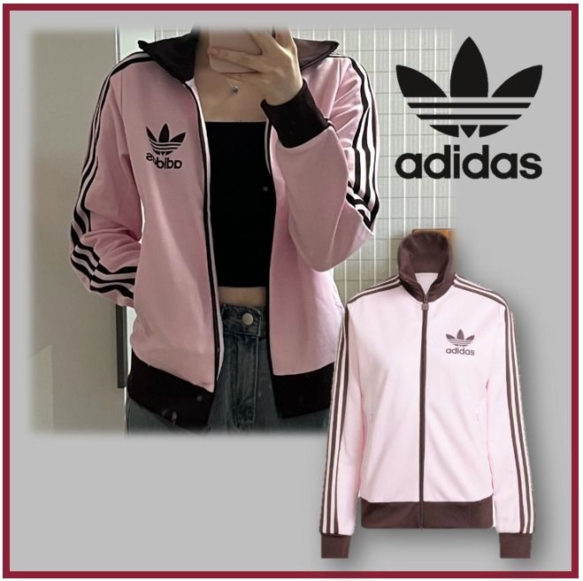 W Adidas Originals Beckenbauer Track Jacket Clear Pink (adidas