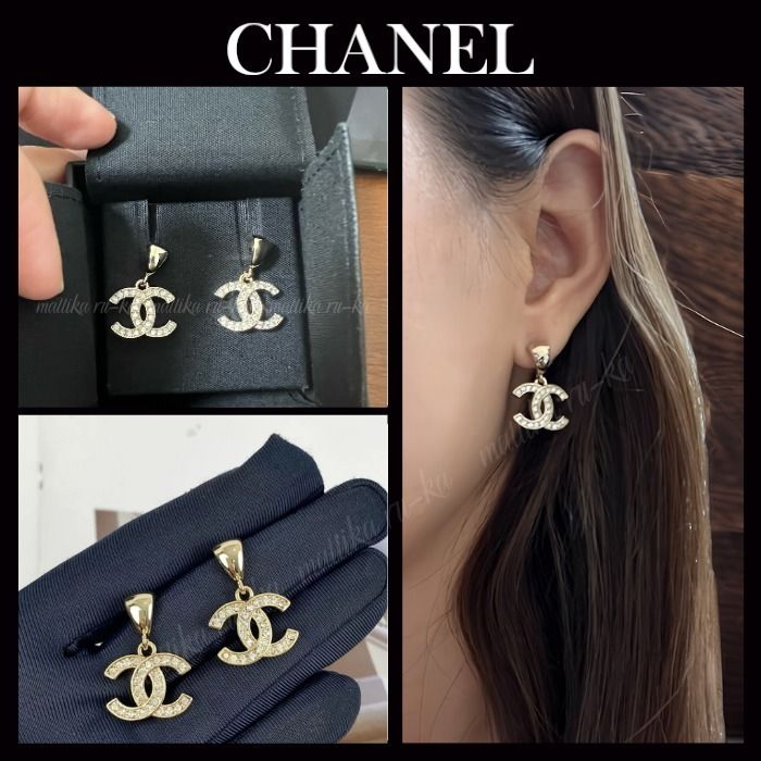 シンプルな美しさ☆【CHANEL】シャネル CCロゴ ピアス (CHANEL/ピアス