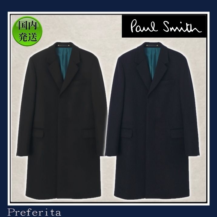 Paul Smith】ウールカシミヤ チェスターコート ビーバー仕上げ (Paul