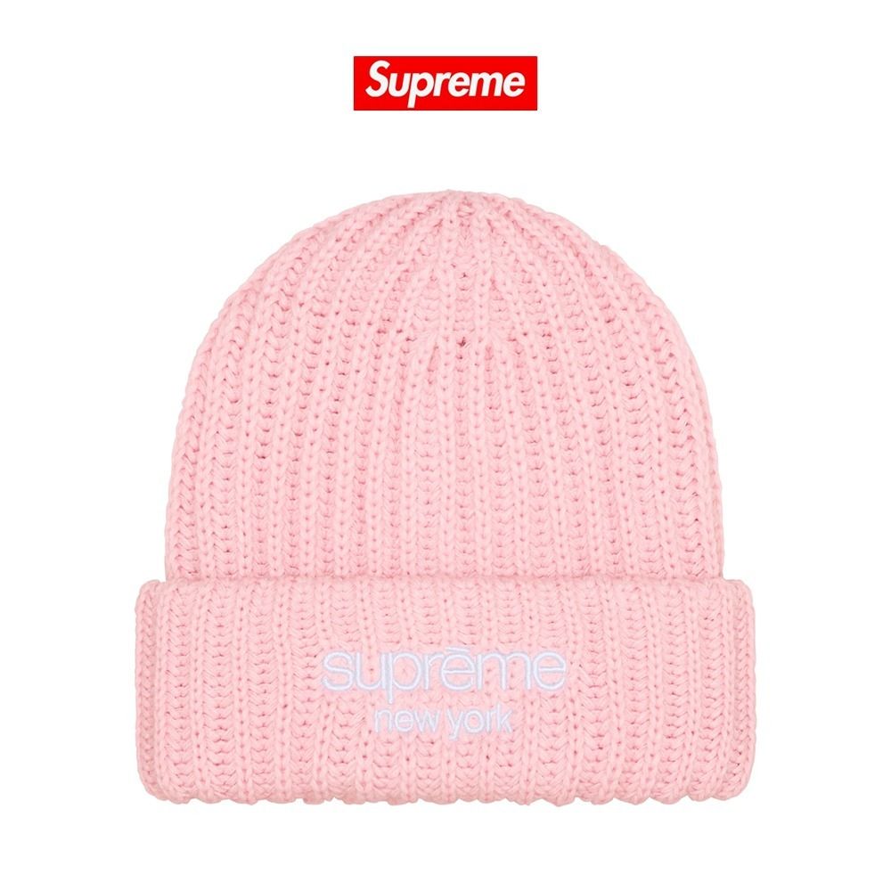 Supreme】 Classic Logo Chunky Ribbed Beanie Pink - 24FW (Supreme