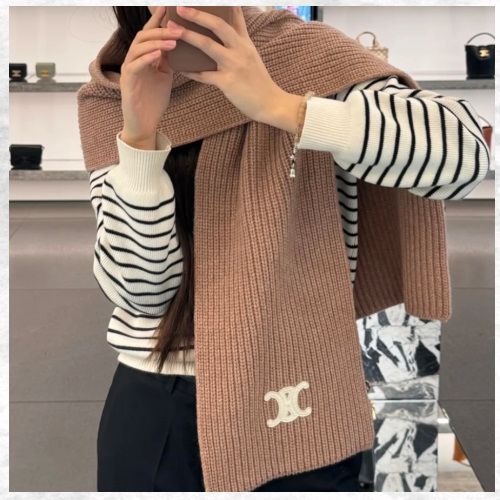 プレゼントにも☆】セリーヌ マフラー カシミア トリオンフ (CELINE