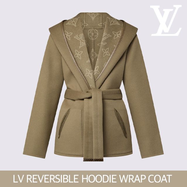 LOUIS VUITTON】ルイヴィトン LV ショート ラップ コート (Louis