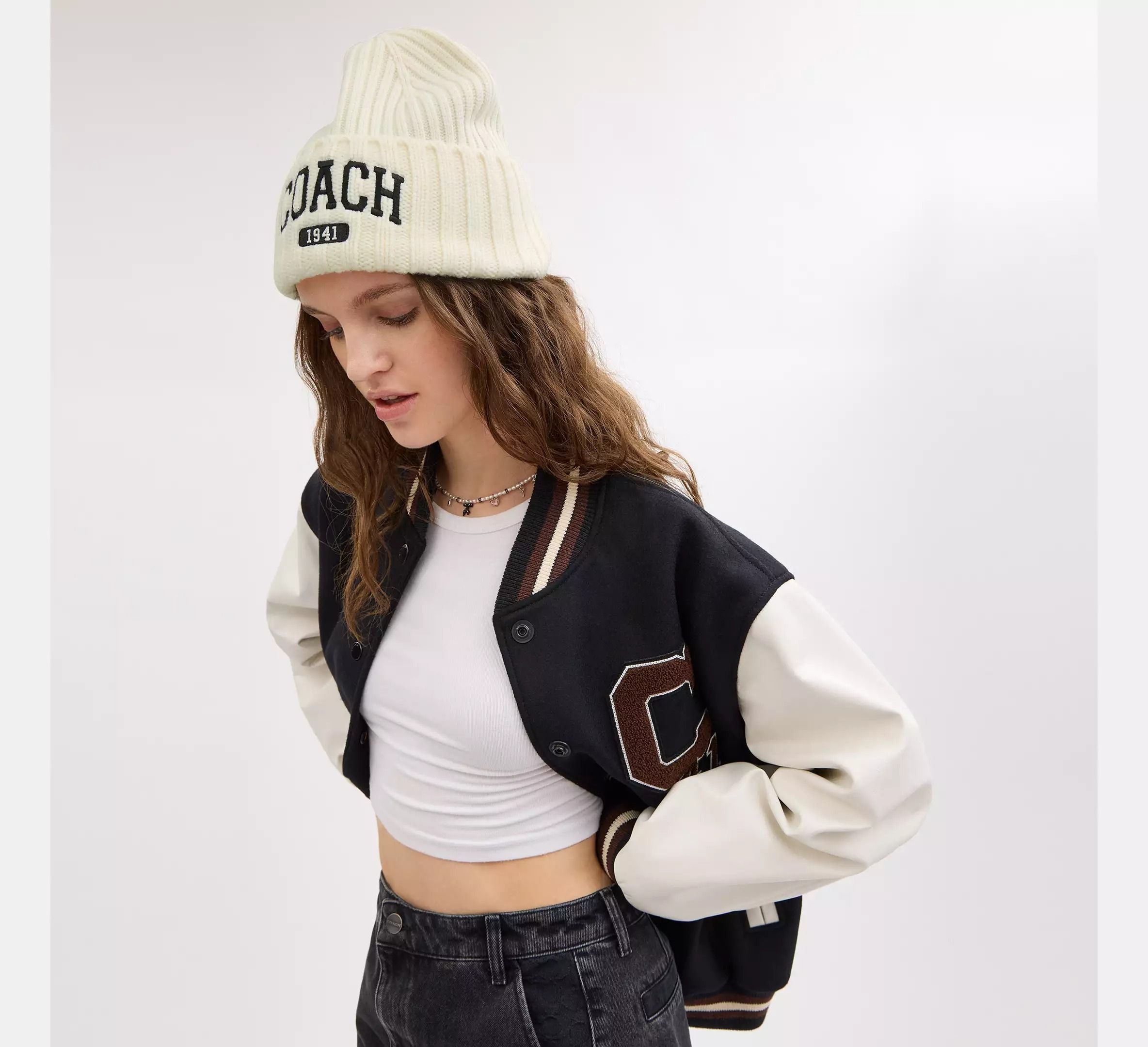 COACH☆コーチ 1941 エンブロイダード ニット ビーニー (Coach/ニット