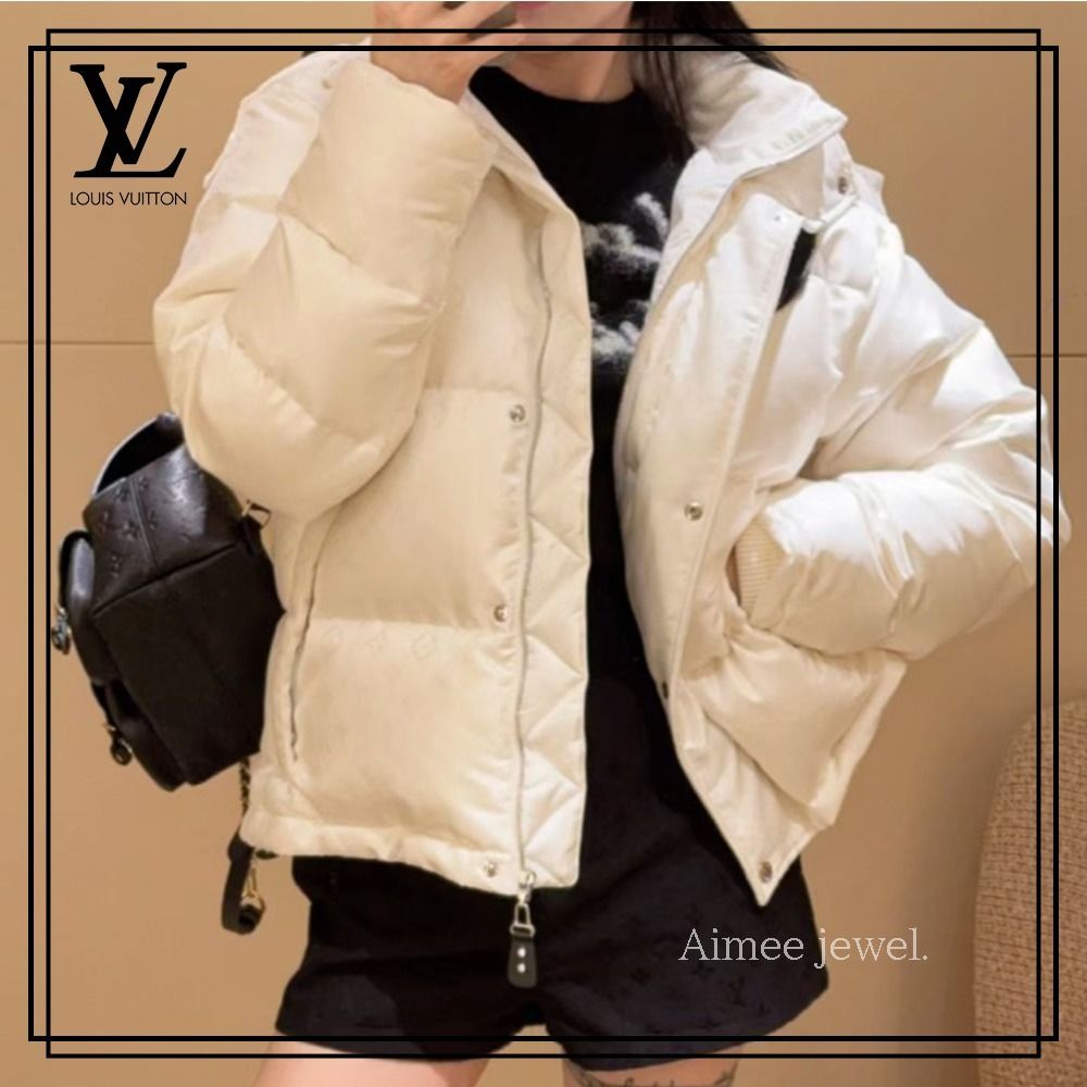 上品なホワイト【Louis Vuitton】LV モノグラムパファジャケット