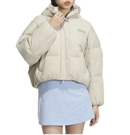 adidas】W PUFFER CROP DOWN PUTTYGREY 国内発送 (adidas/ダウン