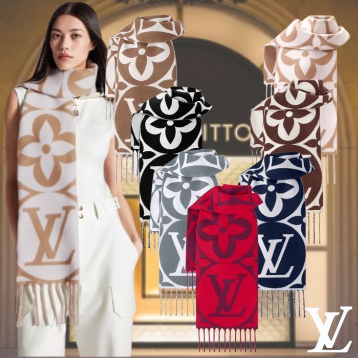 気分上がる☆国内発 】LV メダリオン・マフラー (Louis Vuitton