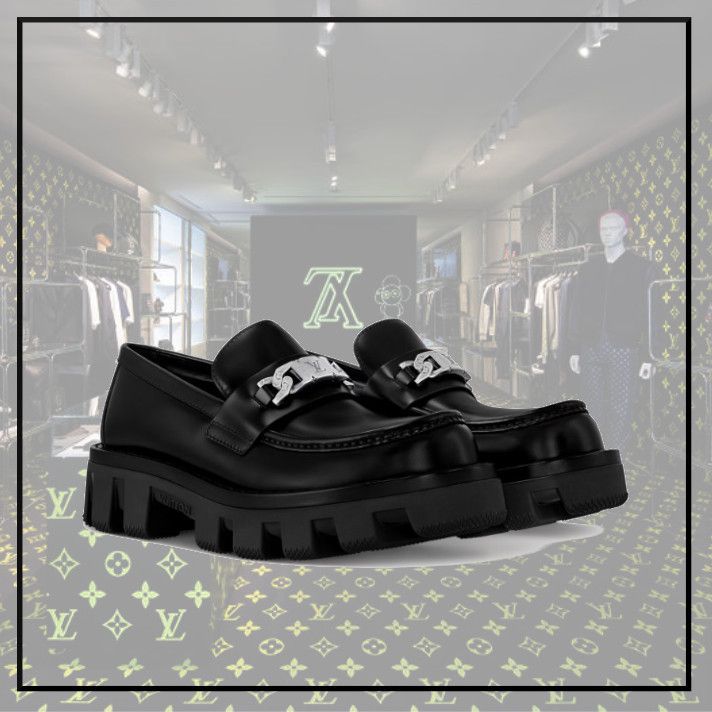 24AW】LV チェッカーライン ローファー◇ルイヴィトン◇全3色 (Louis