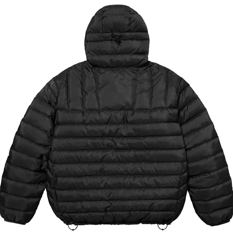 SUPREME】 MICRO DOWN HALF ZIP HOODED PULLOVER BLACK 24FW (Supreme