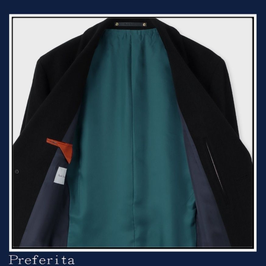 Paul Smith】ウールカシミヤ チェスターコート シンプル 黒 (Paul