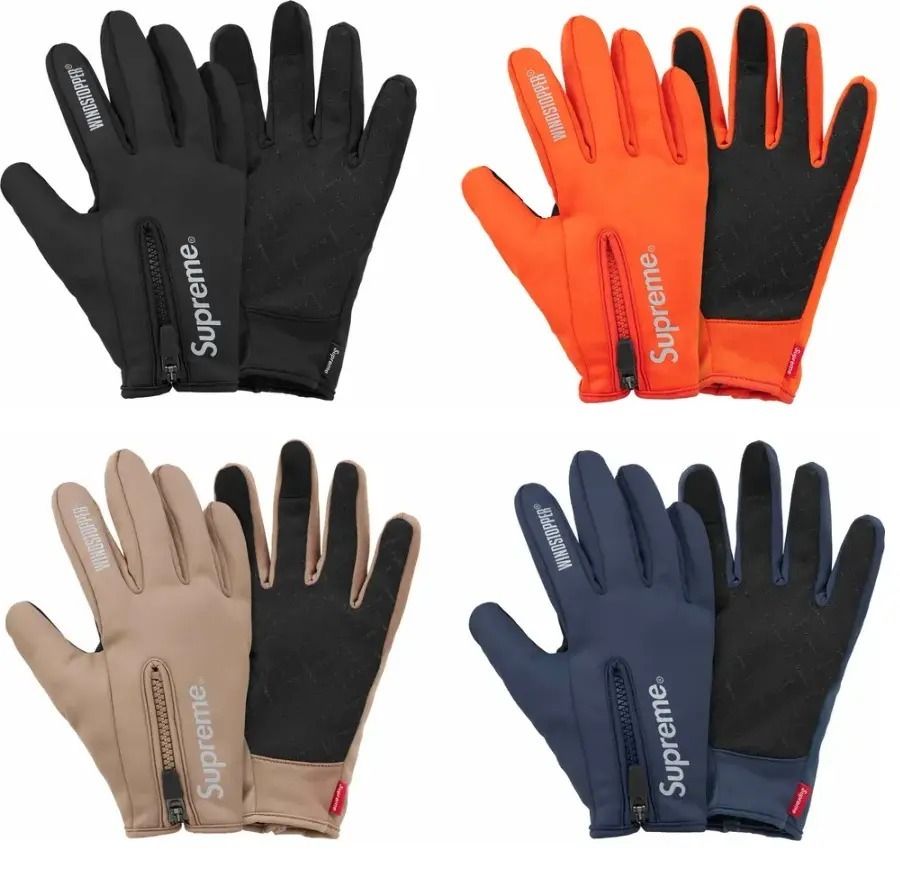 FW24 Supreme WINDSTOPPER Zip Gloves - グローブ 手袋 (Supreme/手袋