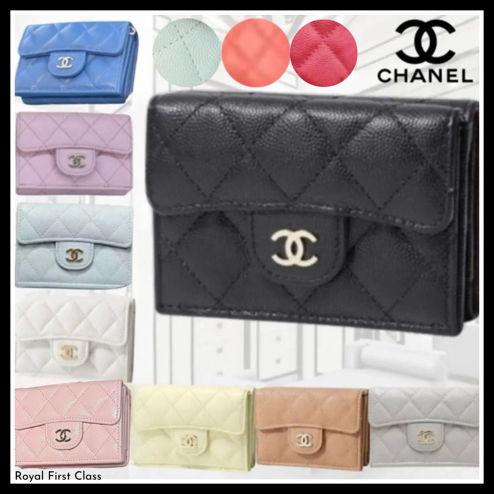 CHANEL♡三つ折り財布 キルティングレザー (CHANEL/折りたたみ財布