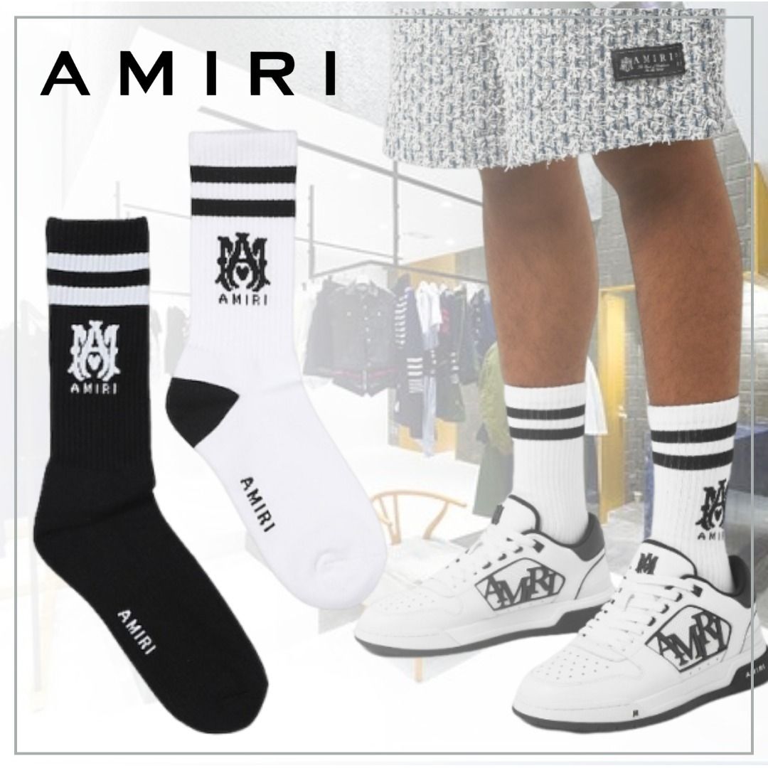 AMIRI】 MA ロゴプリント ソックス (AMIRI/靴下・ソックス) 114680110