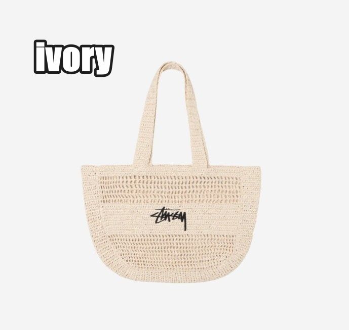 Stussy Raffia Tote Bag Lime ステューシー トートバッグ (STUSSY