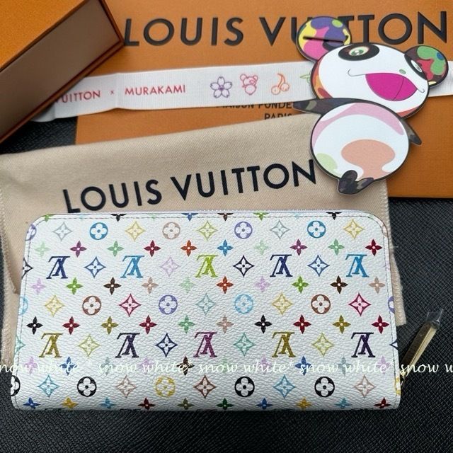 明日着 限定 LV×TM レインボーモノグラム 村上隆 ZIPPY 長財布 (Louis
