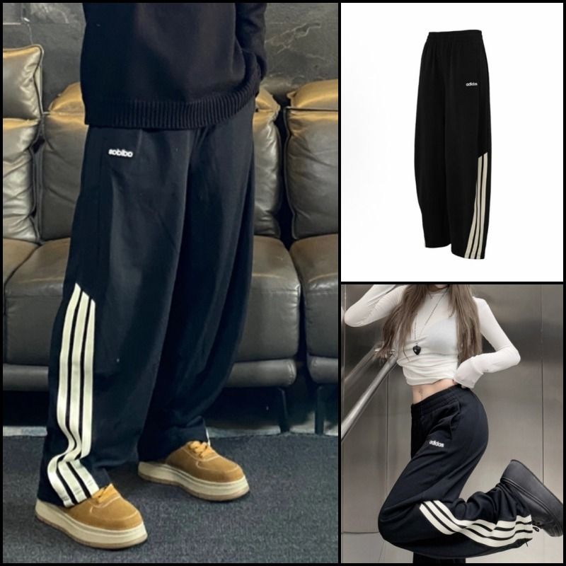 ADIDAS】ワイドトレーニングパンツ black☆追跡可 (adidas/トラック