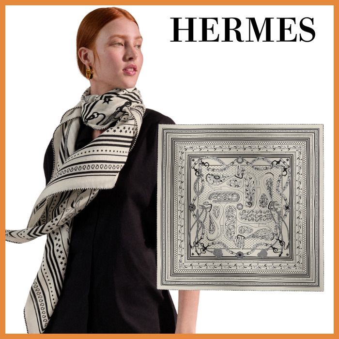 NEWカシシル【HERMES】〈アマゾンの祭典〉 バンダナショール140