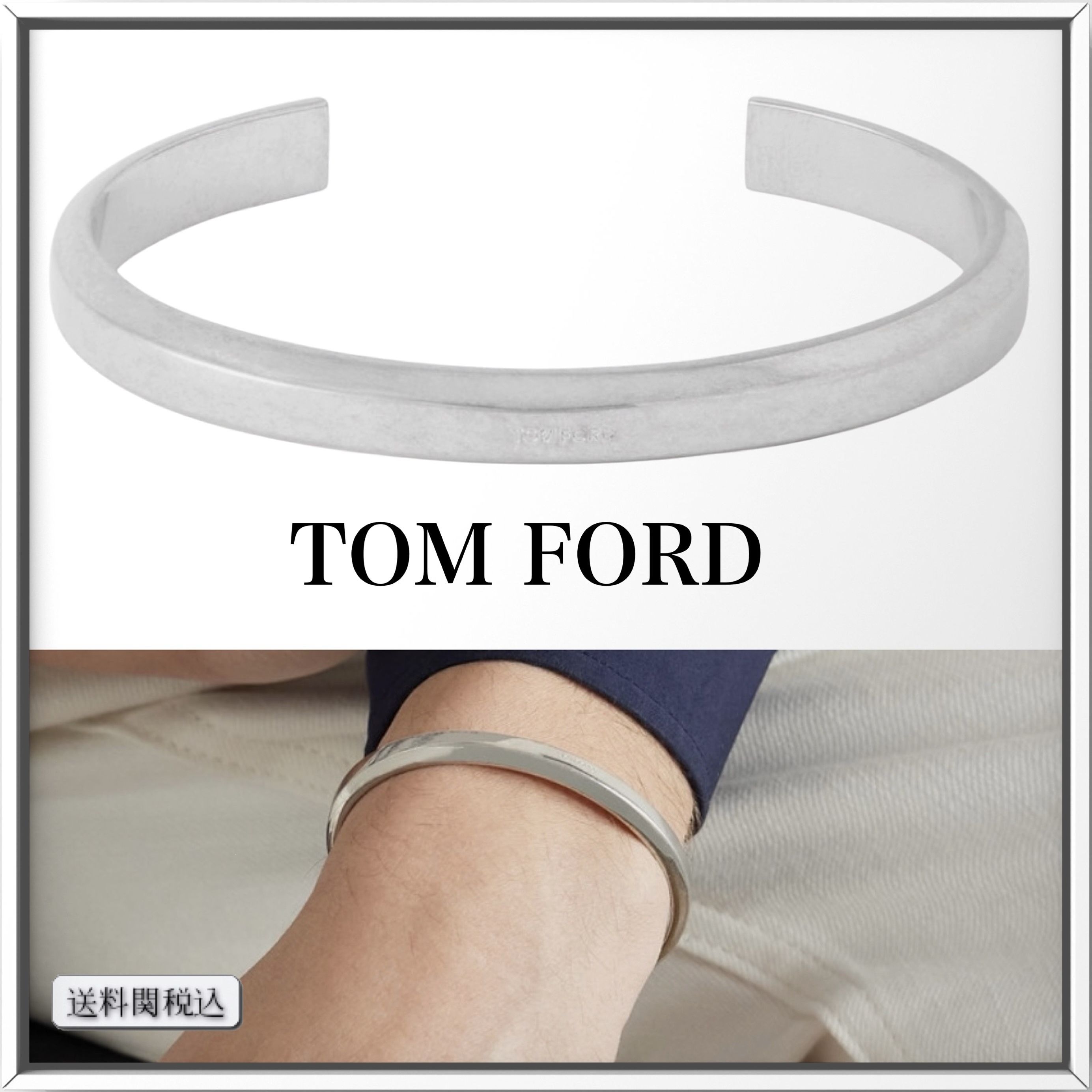 TOM FORD ロゴ エングレーブ カフ ブレスレット 人気 (TOM FORD
