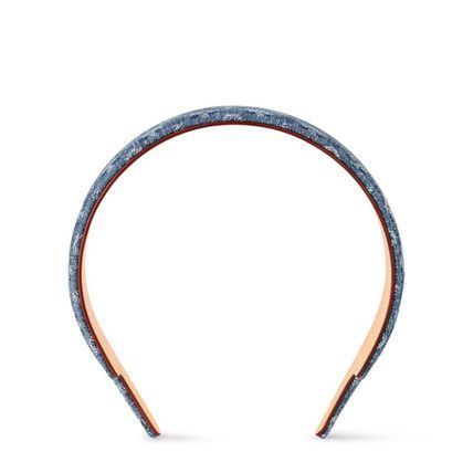 ルイヴィトン】ヘッドバンド カチューシャ 太め デニム (Louis Vuitton