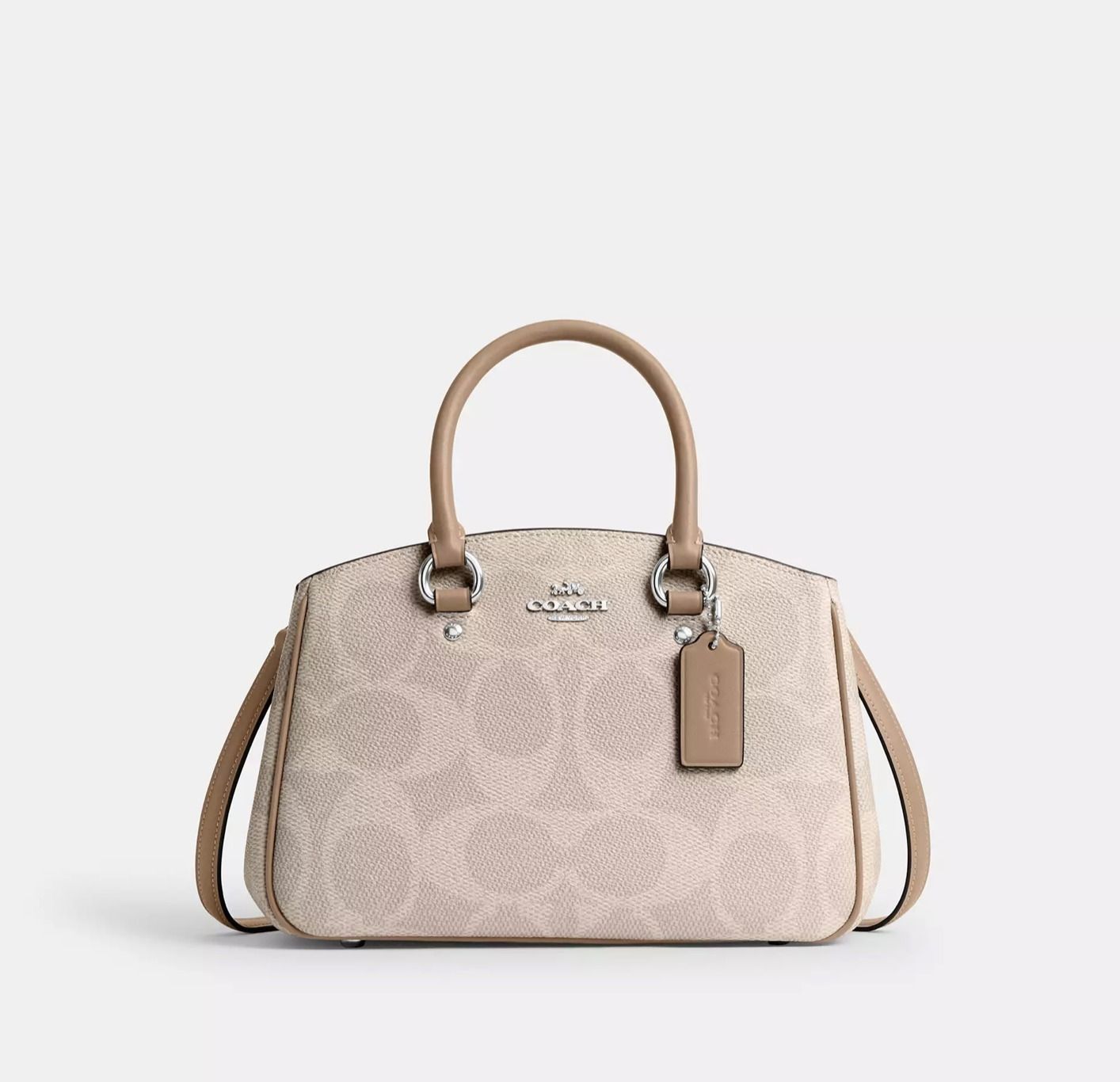 サバンナ スモール キャリーオール バッグ・シグネチャー (Coach