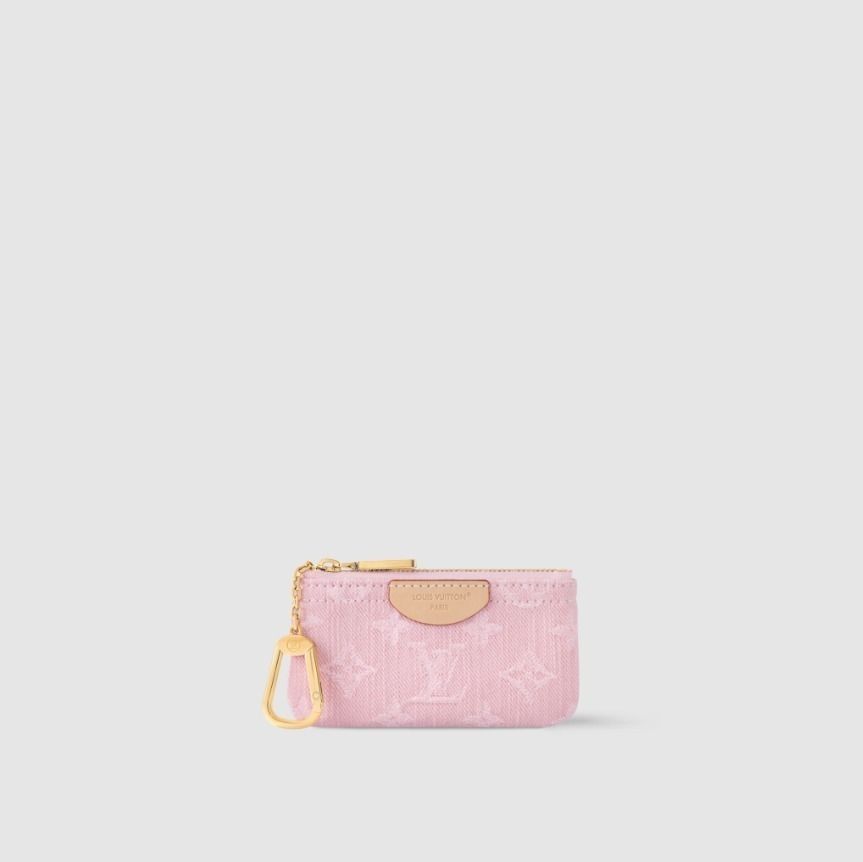 超かわいく♪Louis Vuitton◇カードキーケース デニム ピンク (Louis