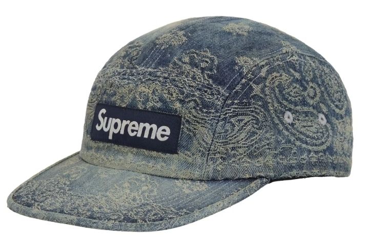 ☆25SS WEEK7☆Supreme Bandana Jacquard Denim Camp Cap (Supreme