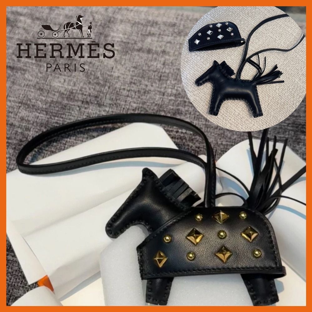 優雅に駆ける】HERMES ロデオ ロベオ ロック PM チャーム (HERMES