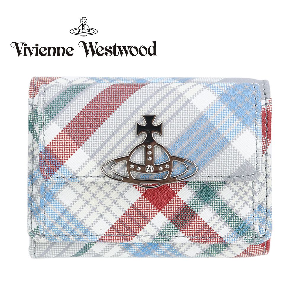 Vivienne Westwood ミニ財布 三つ折り チェック ミニウォレット