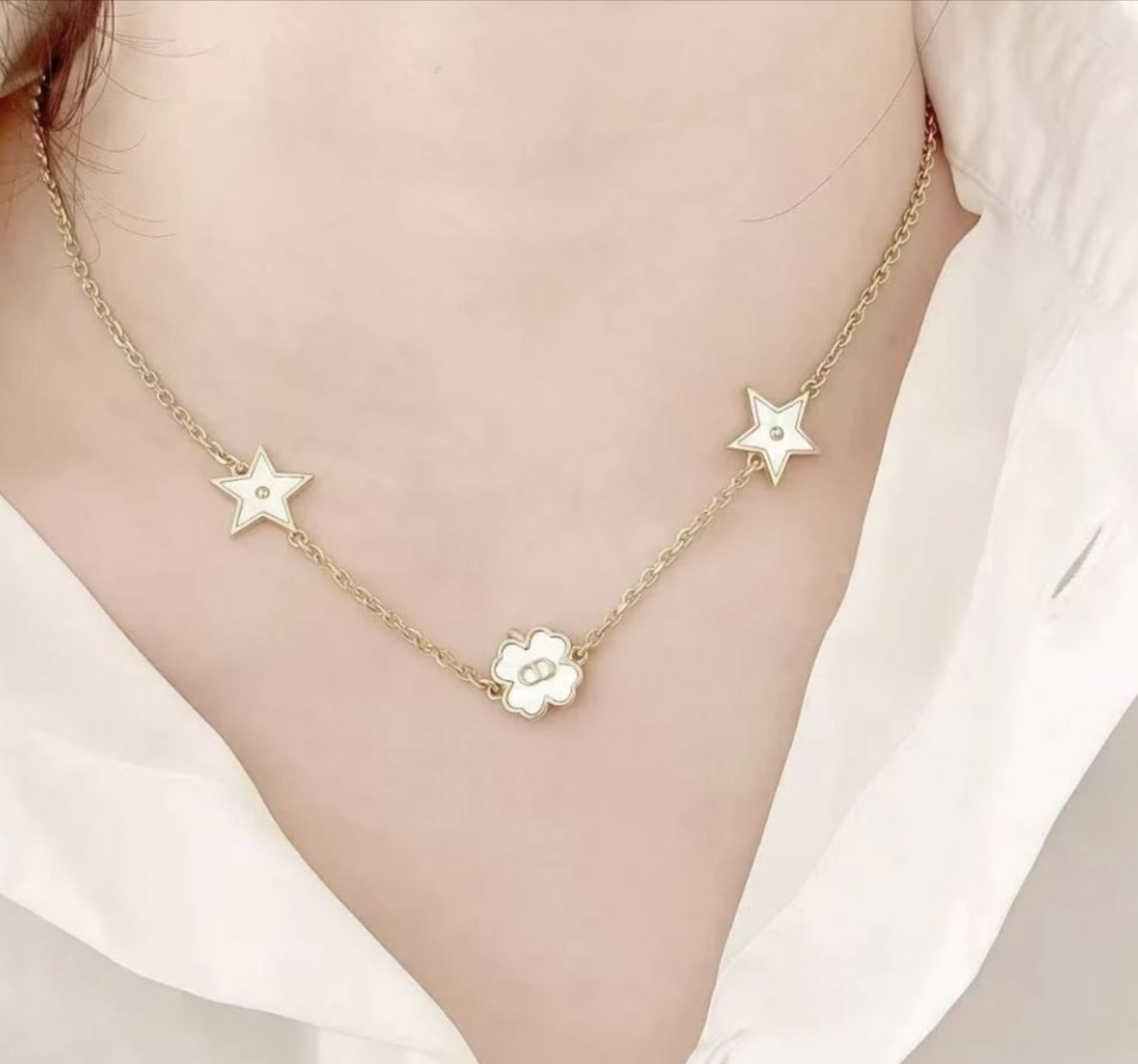 国内発送◇クローバー×星♪◇Dior Destiny ネックレス (Dior