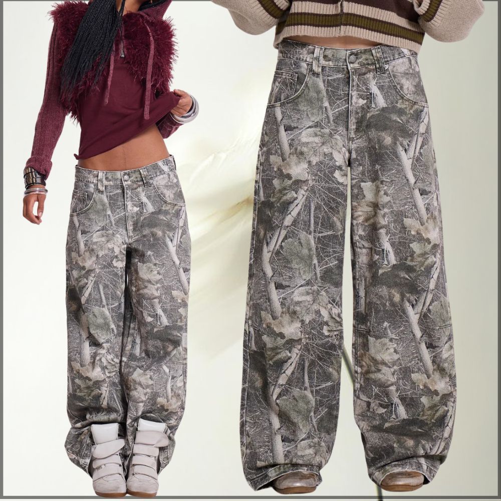 TWICE着用 JADED LONDON Woodland Camo Colossus Baggy Jeans (JADED