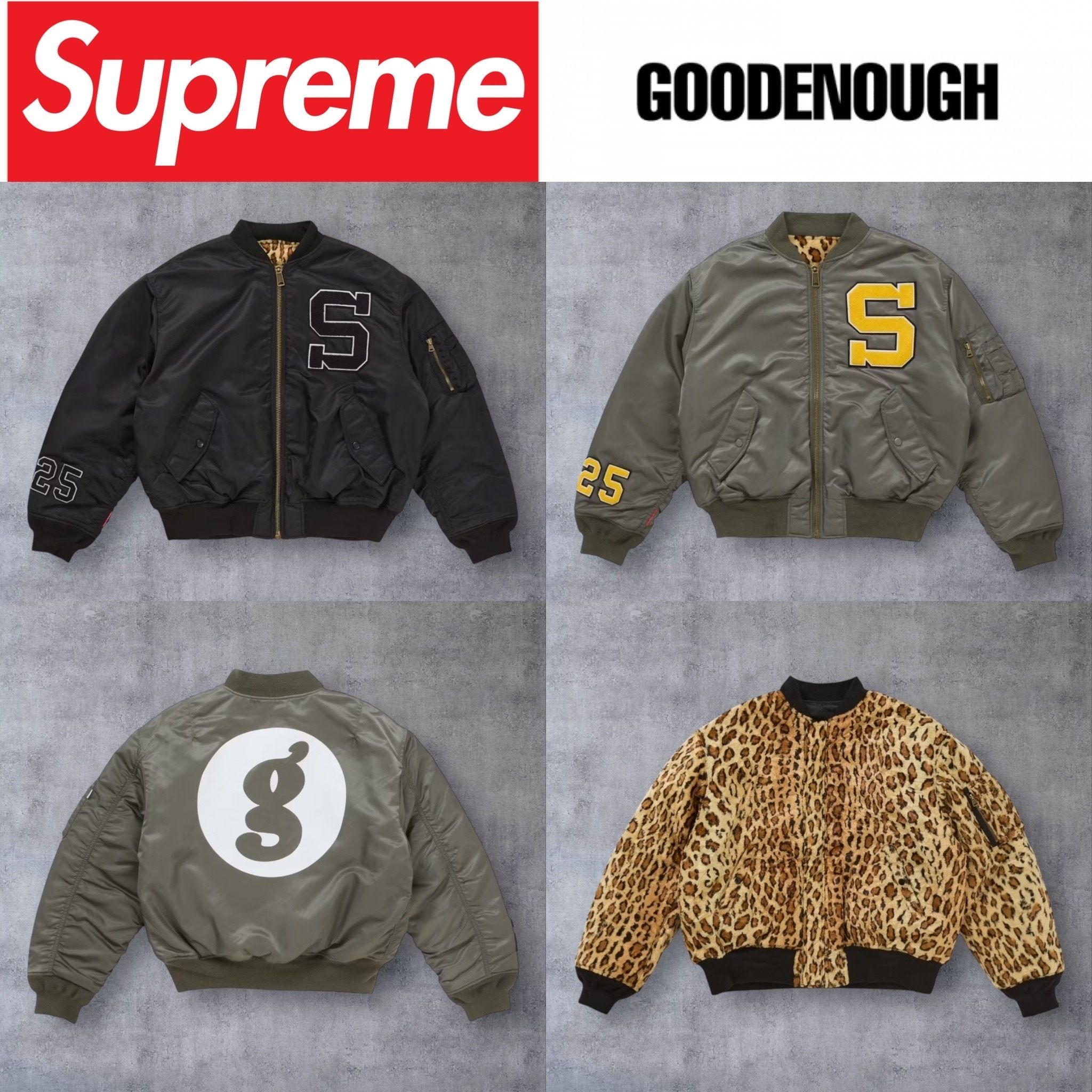 2025SS】Supreme GOODENOUGH Reversible MA-1 (Supreme/ブルゾン