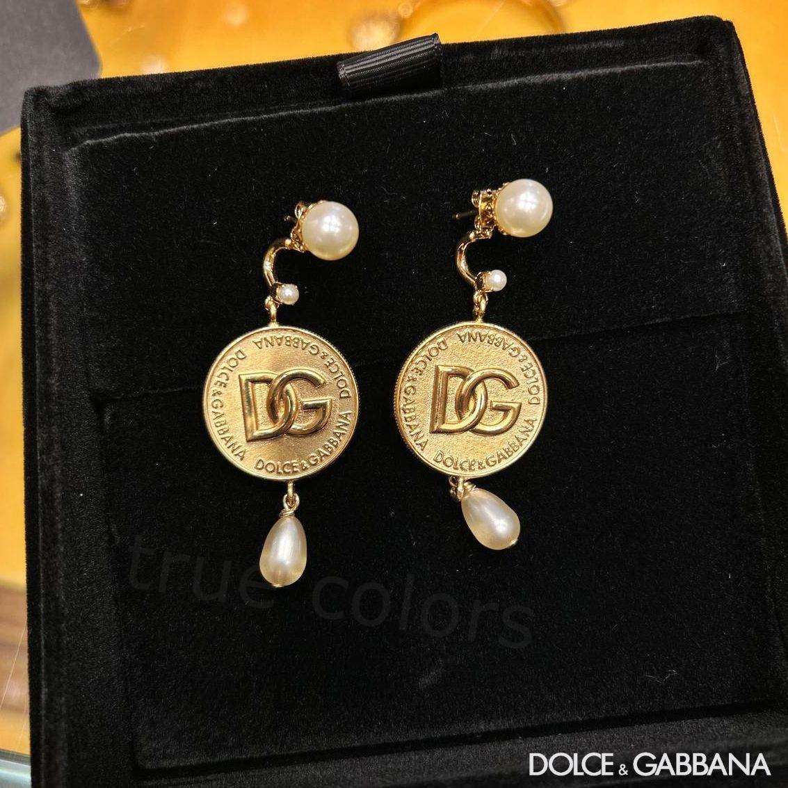 DOLCE&GABBANA ドルガバ DGロゴ コインモチーフ ドロップ ピアス
