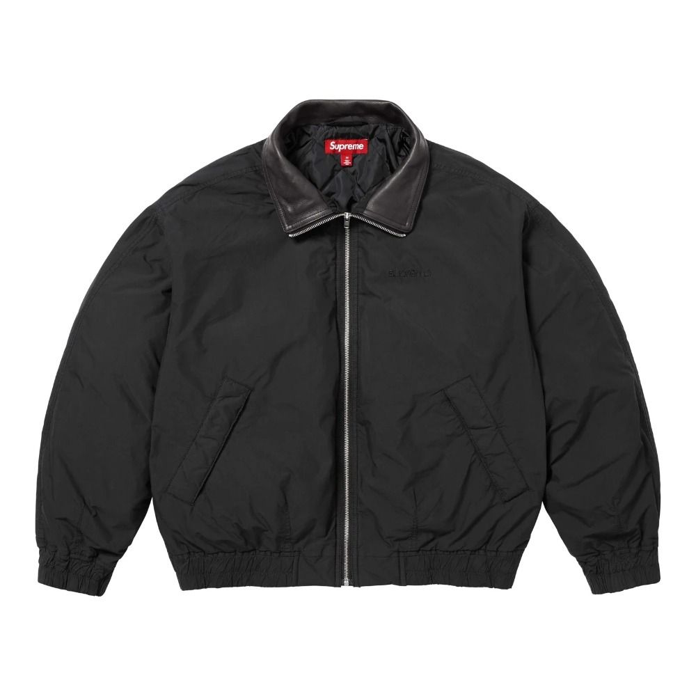 Supreme】Leather Collar Utility Jacket☆Black☆25SS☆ (Supreme